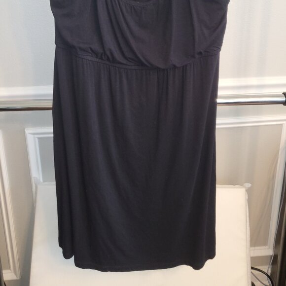 Saint Tropez West Little Black Dress Size Large Midi Romantic Whimsigoth - Picture 6 of 11